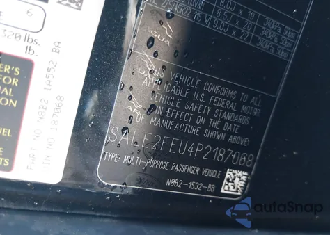 2023 Land Rover Defender 130 X-Dynamic Se из США, поврежденный, VIN SALE2FEU4P2187068